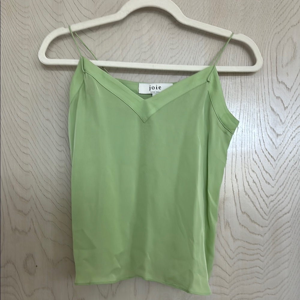 Joie silk camisole top in faded lime